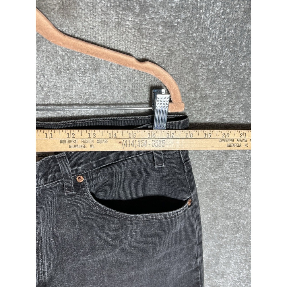 Levis 550 Jeans Mens Size 38x34 Black Denim Relaxed Fit Cotton 5 Pocket USA Made - Picture 5 of 8